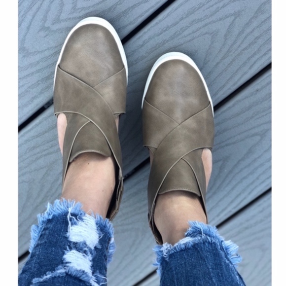 JEFFREY Cut out Sneakers -TAUPE - Picture 5 of 7